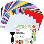 UCEC 66 Pack Permanent Vinyl Compatible with Cricut Maker 4/Maker 3/Explore 3, 12" X 12" Durable Adhesive Vinyl and 8 Transfer Tape for Cutting Machine for Party Decoration, Sticker, DIY Mug