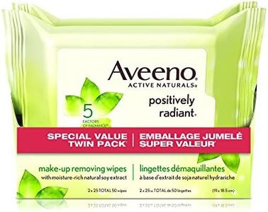 Aveeno Positively Radiant Makeup Removing Wipes, 25 Count(Pack of 2)