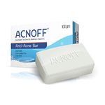 ACNOFF Anti-Acne Bar 100 gm | For Skin prone to Acne & Blemishes | Specially Formulated for Oily Skin | Unclogs Pores | Effective Cleansing without causing Dryness or Irritation |Dermatologist Recommended