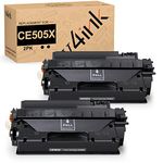 v4ink 2PK Compatible Toner Cartridge Replacement for HP 05X CE505X Toner Black Ink High Yield for use in HP P2055dn P2055 P2055D P2055X HP Pro 400 M401n M401dne M401dw MFP M425dn Printer