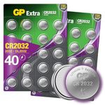 CR2032 Battery 3V Lithium – Pack of 40 – (CR 2032 / Batteries CR2032 / DL2032 / ECR2032/) Ideal for CMOS - Remotes – Head Torch - Tea Light Candles – Toys – Keyfob – Scales –– Led lights etc
