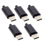 ChenYang DIY 24pin USB Type C USB-C Male OTG Adapter Host Type 5.1k Resistor with Black Housing Cover 5Pcs/Set