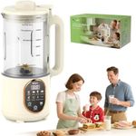 Beyn 10-in-1 Upgraded 60oz Nut Milk Maker Machine with 48-Leaf Titanium Blades，Automatic Plant-Based Milk Maker for Homemade Oat, Soy, Almond, Juice & More，Temp Hold, Delay Start, Boil &Auto Clean