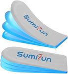 Sumifun Adjustable Heel Lift Inserts for Shoes 4 Layers Shoe Lifts for Women Uneven Legs (Size L, Blue)