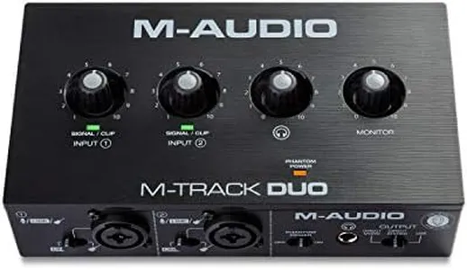 M-Audio M-Track Duo – USB Audio Interface for Recording, Streaming and Podcasting with Dual XLR, Line & DI Inputs, plus a Software Suite Included