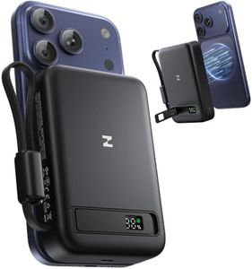 ZEEHOO Magnetic Power Bank 10000mAh, 25W Wireless Portable Charger USB-C