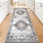 Aopota Runner Rugs with Rubber Backing Non Slip 2x6 Washable Kitchen Runner Rugs Faux Wool Floor Carpet Runner for Hallway Bedroom Kitchen