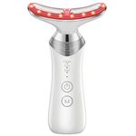 YourMate Red Light Therapy Device Face & Neck Massager for Skin Care 4 in 1 Facial Tools Skin with 4 Colors LED Light for Rejuvenation