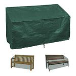 RICHIE Garden Bench Covers Waterproof, Outdoor Patio Bench Cover 2 seater, Garden seat cover 134x66x63/89cm, Bench Covers with Drawstring, Anti-UV Wind Waterproof Polyethylene Furniture Cover, Green