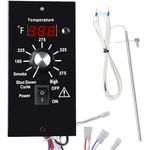 Digital Thermostat Controller Kit Compatible with Traeger Pellet Grills BAC200 BAC236 BAC283 BAC388 Replacement Parts with LED Display Temperature Control Panel & 7" RTD Temperature Sensor Probe