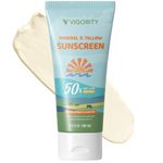 Mineral & Tallow Sunscreen SPF 50: Natural Zinc Oxide Sunscreen for Face & Body, Water-Resistant (80 Minutes) - 100 ml