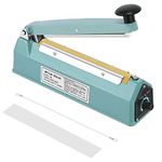 Flexzion Impulse Sealer 8 Inch (200mm) 300W Heat Sealer Machine with Adjustable Heating Mode, No Warm Up Needed, Portable Bag and Seal Impulse with Replacement Element Grip and Teflon Tape