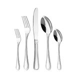 Cutlery Set for 6 People, 30 Pieces - Otto Koning Frankfurt- Stainless Steel Flatware Set, Mirror Polished. Silverware Set with Spoon Knife and Fork. Classic & Simple Design