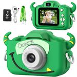 goopow Kids Camera Toys for 3-8 Years Old Boys and Girl, Kids Digital Video Camera for Children with Shockproof Soft Cover, Best Christmas Birthday Gifts for Boys Girls - 32GB SD Card Included
