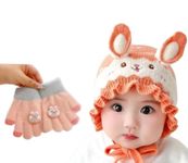 REFFER Baby Winter caps and Gloves Set Unisex Beanie Best fit for 1 Year to 3 Years Old Toddler Baby caps