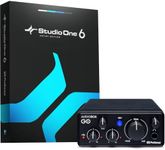PreSonus AudioBox GO, USB-C, Audio Interface, For Music Production with Studio One DAW Recording Software, Music Tutorials, Sound Samples and Virtual Instruments