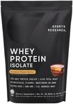 Sports Research® 100% Whey Protein Isolate Chocolate Peanut Butter - U.S. Sourced Protein Powder w/BCAAs -No Artificial Flavors or Gums- Informed Sport Tested · Gluten Free- 2lb Bulk Bag, 25 Servings