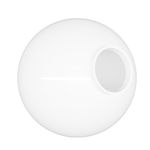 KastLite 12" White Acrylic Lamp Post Globe | Smooth Textured with 3.91" Fitter Neck | Manufactured in the USA