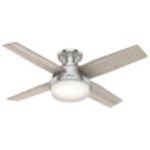 Hunter Fan Company 50282 Hunter Dempsey Indoor Low Profile Ceiling Fan with LED Light and Remote Control, 44", Brushed Nickel Finish