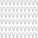 LyyGuanYoo 60 Pack Plastic Hanger Clips for Hangers, Multi-Purpose Baby Clothing Clips to Fit Standard Hangers, Finger Clip for Pants Shorts, Socks, Hats, Food Chip Bags, Notes