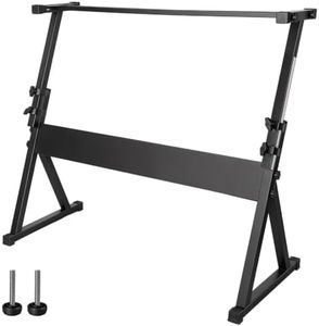 tipatyard Piano Keyboard Stand - Z Style Adjustable and Professional Heavy Duty Piano Stand - Fits 61-88 Key Digital Pianos - Sturdy Music Keyboard Stand with More Comfortable Legroom (Black)