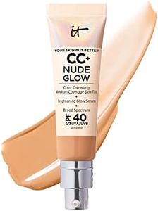 IT Cosmetics CC+ Nude Glow Lightweight Foundation + Glow Serum with SPF 40 - With Niacinamide, Hyaluronic Acid & Green Tea Extract - Neutral Tan - 1.08 fl oz
