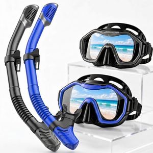 Snorkeling Gear for Adults Kids, Kwambiri Dry-Top Snorkel Set, 180°Panoramic Wide View Diving Mask Breathing Freely Snorkel Mask for Snorkeling Scuba Diving Swimming Travel