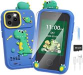 Sueseip Smart Phone for Kids Toys Age 4-6, Christmas Birthday Gifts Dinosaur Toddler Toys for Boys 5-7, Touchscreen Dual Camera Kids Cell Phone for Boys Age 8-10, with Games,SD Card,Screen Protector