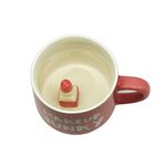 NOSCOMP Exquisite Cartoon Coffee Cup, 3D Coffee Mug, Made with Ceramic, Applicable for Office Use, Suitable for Both Hot and Cold Tea Milk Coffee (Lipstick, 400 ML)