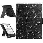 HoYiXi Universal Case Compatible with 6.8" Kindle Paperwhite/6" All-new Kindle 2022&2019/Kobo Clara HD/Kobo Clara 2E Leather Stand Cover for 6-6.8'' PocketBook/Tolino/Sony E-Book Reader, constellation