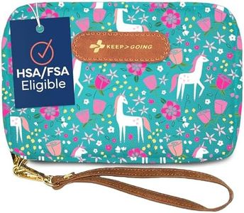 KeepGoing Travel First Aid Kit for Kids – 130 Pc. Small First Aid Kit for Car, Home, Purse, Diaper Bag & Backpack with Latex-Free Bandages - Mini First Aid Kit Travel Size TSA-Approved