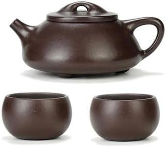 SILINE Artisan Yixing Clay Tea Pot Set, 9.5 Oz Handmade Zisha Teapot