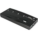 StarTech.com 4 Port Black PS/2 KVM Switch Kit with Cables - 4 Port PS2 KVM Switch - KVM Switch with Cables - VGA KVM Switch (SV411K)