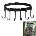 Dpucle Tree Hooks for Hunting,Black Brackets for Hanging on Trees, Tree Stands with 6 Pieces Metal Hooks,Tree Stand Accessories Fit for Hanging Hunting Equipment on Trees