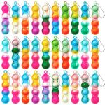 FIDWOD 30 PCS Party Bag Fillers for Kids: Pop Fidget Keyring Toys Gifts Pack - Stocking Stuffers Sensory Silicone Keychain - Birthday Supplies Classroom Prizes Stress Relief Set