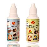 Pet Care International (PCI) Ultra-Fur & Vita-C to Provide Healthy, Long Hairs and Vitamin C for Rodents Including Hamsters, Rabbit, Guinea Pigs, Mice, Dwarf, Gerbill, Sugar Gliders (Combo) (30ml)