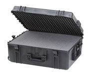 Max MAX620H250STR IP67 Rated Waterproof Durable Watertight Equipment Photography with Hard Carry Pull Handle Plastic Transit Case/Pick and Pluck Foam/Flight Case Tool Box