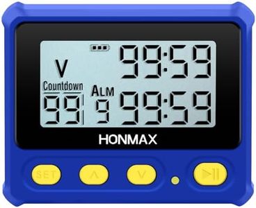 HONMAX 8200 Interval Timer and Stopwatch, Backlight, USB-C Charged, Clock
