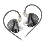 keephifi Kz Castor In Ear Monitor Headphones, Hifi Improved Bass In-Ear Earphone Sound Tuning Noise Isolating Iem, Dual-Dynamic Driver Wired Earbuds, 2Pin-C Detachable Cable