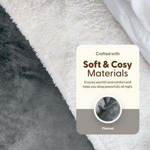 KEPLIN Electric Heated Throw Blanket – Grey Fleece