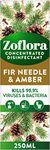 Zoflora Fir Needle & Amber Concentrated Multipurpose Disinfectant Liquid, Antibacterial Multi-surface Cleaner, Pet-Friendly, Kills 99,9% of Bacteria & Viruses, 1 x 250ml