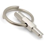 Pocket Valve Core Removal Tool Keychain - Made of Stainless Steel - Silver, Standard (Keychain)