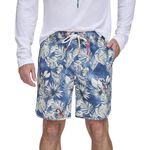 Margaritaville Men's Island Reserve All Over Parrot Swim Trunk, Insignia Blue, S