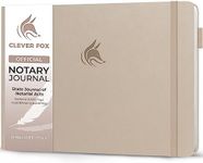 Clever Fox Notary Journal – Horizontal Notary Public Journal of Notarial Acts – Hardcover Notary Log Book – Notary Supplies – 378 Record Entries, Numbered Pages, Hardcover, 10”x7” (Seashell)