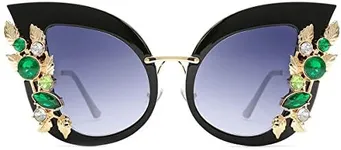 Slocyclub Halloween Glasses Jeweled Sunglasses, Funky Butterfly Shaped Sunglasses, Oversized Rhinestone Sunglasses for Women, Unique Sunglasses with UV400 Protection, Colorful Fun Sunglasses