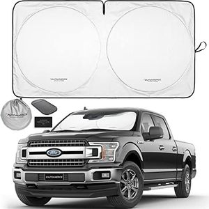 Autoamerics 1-Piece Windshield Sun Shade Foldable Car Front Window Sunshade for Big SUV Trucks Vans - Best Heat Shield Blocker Sunscreen Cover Blocks Max UV Rays and Keeps Your Vehicle Cool - X-Large