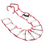 HYNAWIN Portable Two Story Fire Ladder Emergency Escape Ladder, 15 Foot with Wide Steps V Center Support and Anti-Slip Rungs