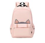 Acmebon Women Casual Cat Backpack Purse Cute School Bookbag for Teen Girl Pink