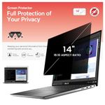 BERSEM 14 Inch Removable Laptop Privacy Screen Filter for 16:10 Aspect Ratio, Anti-Spy, Anti-Glare, Anti-Scratch, UV-Blocking