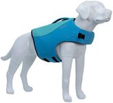 Dog Life Jacket, Sport Style Dog Float Coat with Excellent Buoyancy, Stylish Dog Swimming Safety Vest with Rescue Handle for Small Medium Large Dogs Turquoise XL